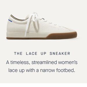 Rothy’s The Lace Up Sneaker - Women's White Knit